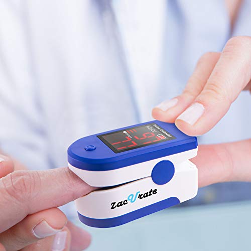 Zacurate Fingertip Pulse Oximeter Blood Oxygen Saturation Monitor with Batter...