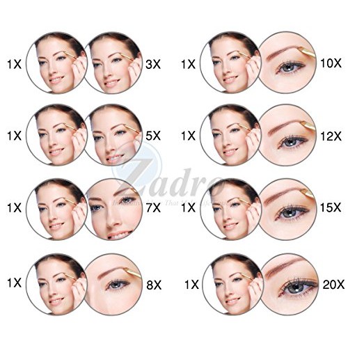 Zadro Triple Vision Gooseneck Vanity and Wall Mount Mirror, Chrome Finish