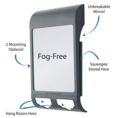 Zadro Z'Fogless Water Travel Portable Fogless Shaving Grooming Mirror for Bea...