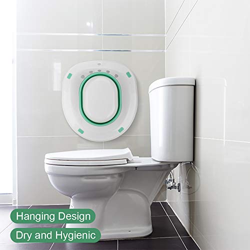 Zafina Sitz Bath for Toilet Seat, Foldable Postpartum Care Basin, Sitz Bath T...