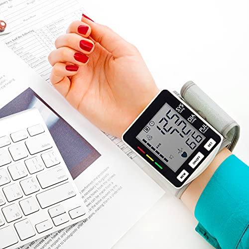 Blood Pressure Monitor, Accurate Automatic BP Monitor, Large LCD Display Scre...