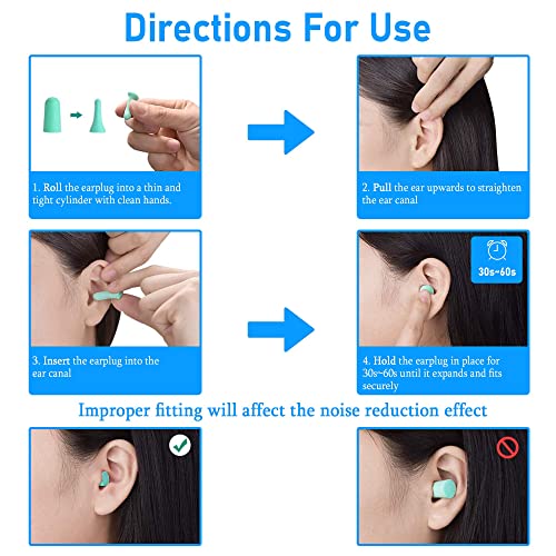 (100 Pair) Ear Plugs for Sleeping Noise Cancelling Ear Plugs for Noise Reduct...