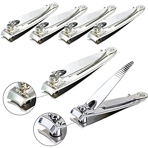 (6 Pack) Nail Clippers Set Stainless Steel Fingernail Clippers, Sharpest Nail...