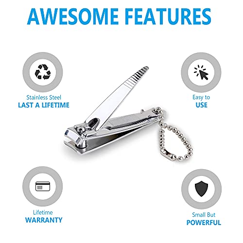 (6 Pack) Nail Clippers Set Stainless Steel Fingernail Clippers, Sharpest Nail...