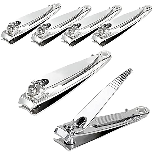 (6 Pack) Nail Clippers Set Stainless Steel Fingernail Clippers, Sharpest Nail...