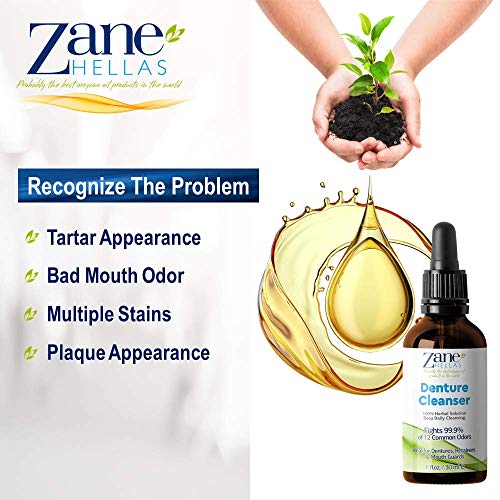 Zane Hellas Denture Cleaner. Oregano Oil Power. Ideal for Dentures, Retainers...