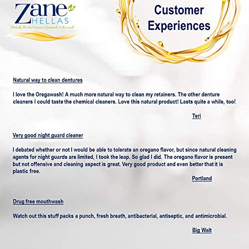 Zane Hellas Denture Cleaner. Oregano Oil Power. Ideal for Dentures, Retainers...