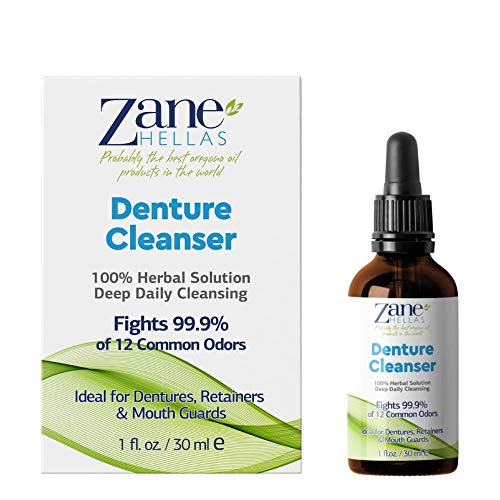 Zane Hellas Denture Cleaner. Oregano Oil Power. Ideal for Dentures, Retainers...