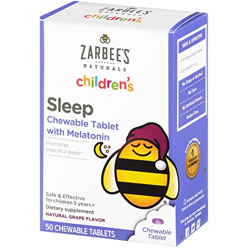 Zarbee's Naturals Children's Sleep with Melatonin Supplement, Natural Grape F...