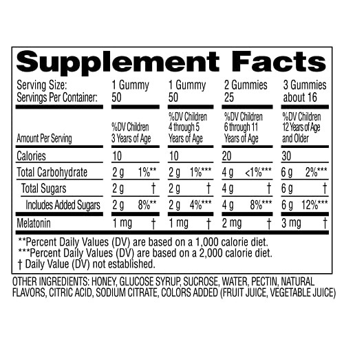 Zarbee's Naturals Sleep with Melatonin Supplement, Berry Flavored, Multi, 50 ...