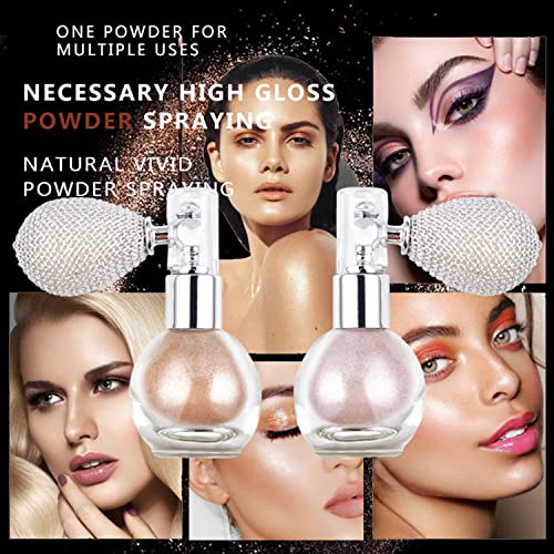 Glitter Spray Body Hair Face High Gloss Highlighter Powder Spray Shimmer Spar...