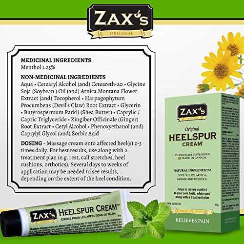 Zax's Original Heelspur Cream - Top Selling Foot Pain Cream: Fast Pain & Infl...