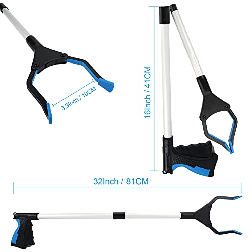 Reacher Grabber Tool, 32" Foldable Grabbers for Elderly, Lightweight Extra Lo...