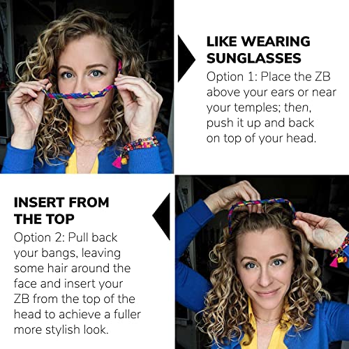 Zazzy Bandz - Curly Thick Hair Headband - Hair Blending (Original Fit, Espresso)