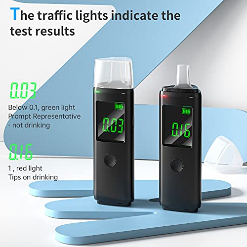 ZBK Breathalyzer Rechargeable | Professional-Grade Accuracy | Portable Breath...