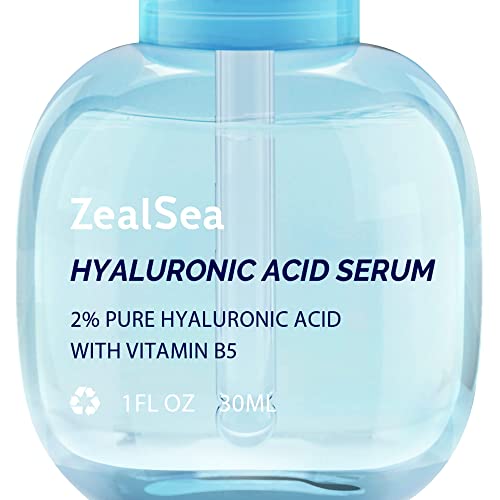 Hyaluronic Acid Serum for Face, with 2% Pure Hyaluronic Acid and Vitamin B5, ...