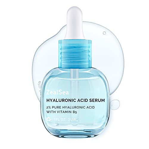 Hyaluronic Acid Serum for Face, with 2% Pure Hyaluronic Acid and Vitamin B5, ...