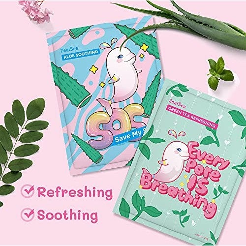 Sheet Mask by ZealSea Face Mask Skin Care (Pack of 7) Beauty Facial Mask - Hy...