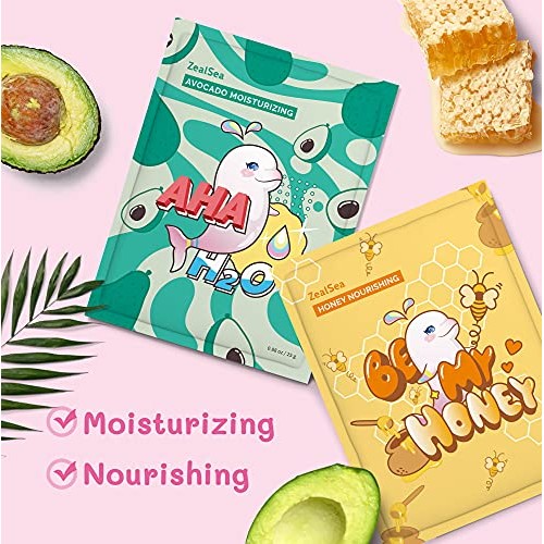 Sheet Mask by ZealSea Face Mask Skin Care (Pack of 7) Beauty Facial Mask - Hy...