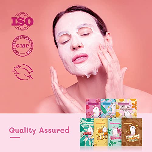 Sheet Mask by ZealSea Face Mask Skin Care (Pack of 7) Beauty Facial Mask - Hy...