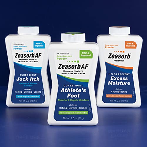 Zeasorb Super Absorbent Antifungal Treatment Powder for Jock Itch, 2.5 Ounce