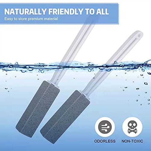 2-Pack Pumice Stone Toilet Bowl Clean Brush, with Extra Long Handle, Remove H...