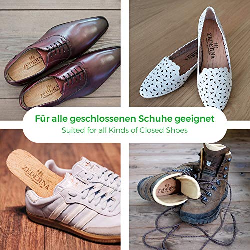 Zederna Cedar Wood Shoe Insoles for Men & Women, 3 Pairs of Foot Odor Elimina...
