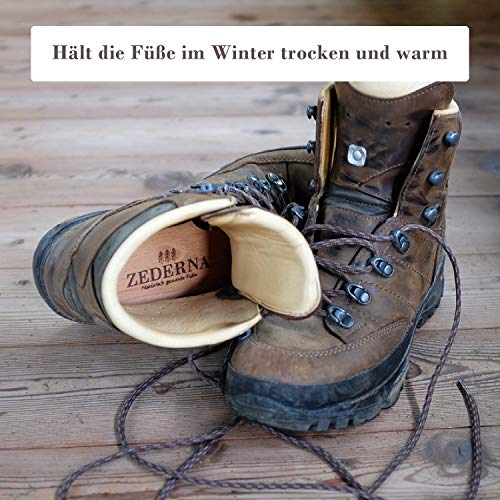 Zederna Cedar Wood Shoe Insoles for Men & Women, 3 Pairs of Foot Odor Elimina...