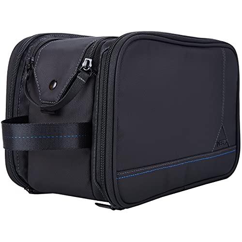 ZEEMO Toiletry Bag for Men, Extra Large Water-resistant Dopp Kit with Double ...
