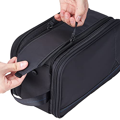 ZEEMO Toiletry Bag for Men, Extra Large Water-resistant Dopp Kit with Double ...