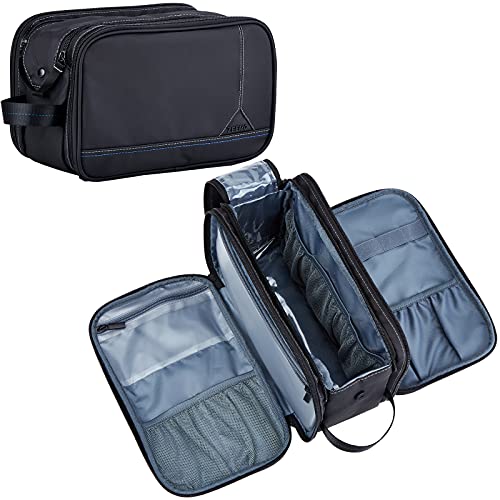ZEEMO Toiletry Bag for Men, Extra Large Water-resistant Dopp Kit with Double ...