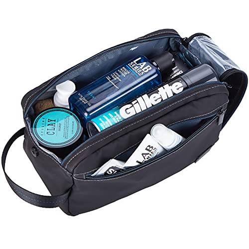 ZEEMO Toiletry Bag for Men, Water-resistant Shaving Bag with Double Zipper, D...