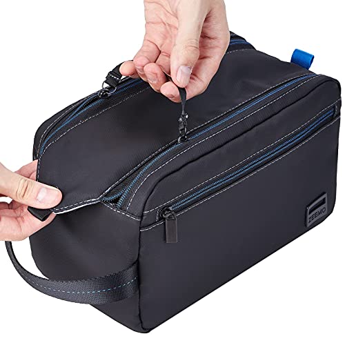 ZEEMO Toiletry Bag for Men, Water-resistant Shaving Bag with Double Zipper, D...