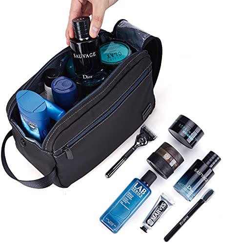 ZEEMO Toiletry Bag for Men, Water-resistant Shaving Bag with Double Zipper, D...