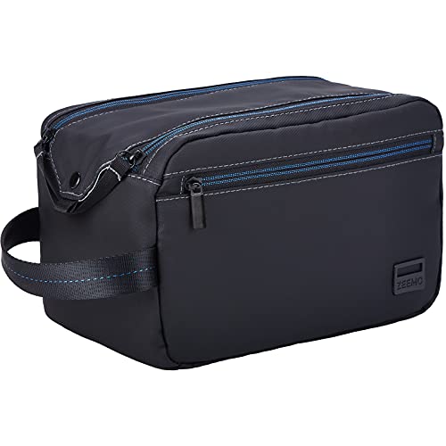ZEEMO Toiletry Bag for Men, Water-resistant Shaving Bag with Double Zipper, D...