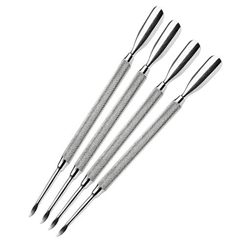 Cuticle Pusher Dual Sided - Sharp Edge Spoon Shaped Double Ended Cuticle Push...