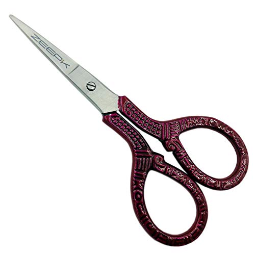 Zeepk Small Scissors - 4" Stainless Steel Sharp Straight Blade Multi-Purpose ...