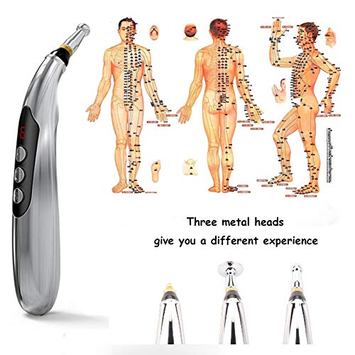 3-in-1 Acupuncture Pen Electronic Acupuncture Massage Pen with 3 Massage Head...
