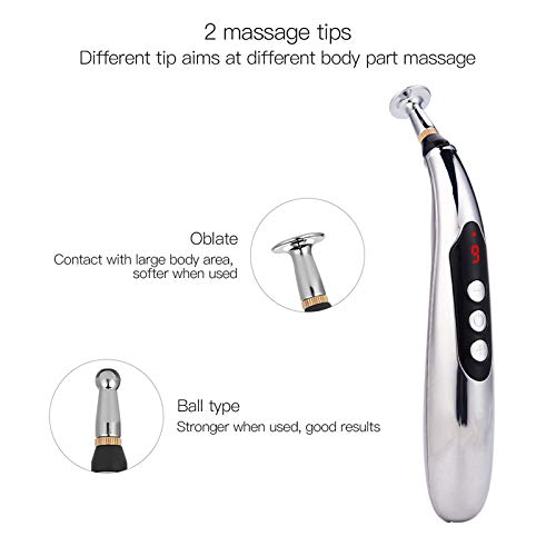 3-in-1 Acupuncture Pen Electronic Acupuncture Massage Pen with 3 Massage Head...