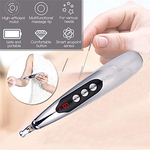 3-in-1 Acupuncture Pen Electronic Acupuncture Massage Pen with 3 Massage Head...