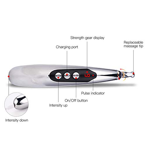 3-in-1 Acupuncture Pen Electronic Acupuncture Massage Pen with 3 Massage Head...