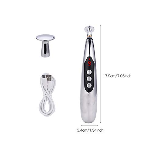 3-in-1 Acupuncture Pen Electronic Acupuncture Massage Pen with 3 Massage Head...