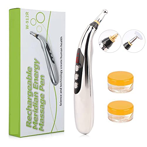 3-in-1 Acupuncture Pen Electronic Acupuncture Massage Pen with 3 Massage Head...