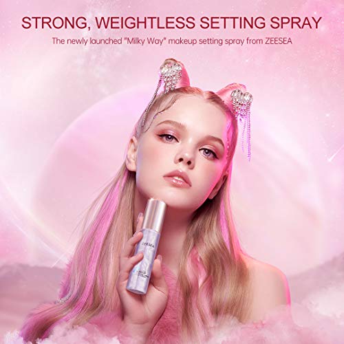 ZEESEA Pink Universe Series Setting Spray, Natural satin gloss finish, Hydrat...