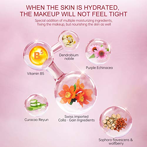 ZEESEA Pink Universe Series Setting Spray, Natural satin gloss finish, Hydrat...