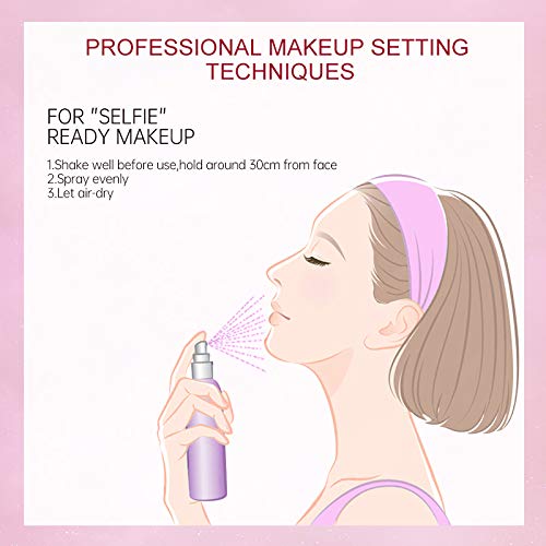 ZEESEA Pink Universe Series Setting Spray, Natural satin gloss finish, Hydrat...