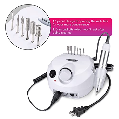 Electric Nail Drill Machine Professional Manicure Pedicure File Nail Drill Se...