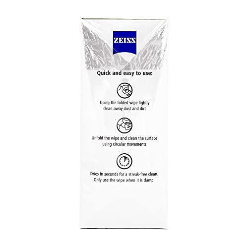 Carl Zeiss Lens Wipes 120 Ct - Individually Wrapped Camera, Glasses Wipes - E...