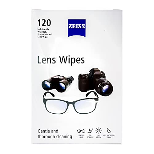 Carl Zeiss Lens Wipes 120 Ct - Individually Wrapped Camera, Glasses Wipes - E...