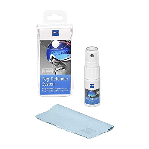 ZEISS Fog Defender System Anti-Fog Spray for Glasses – 1 Spray Bottle and 1 M...